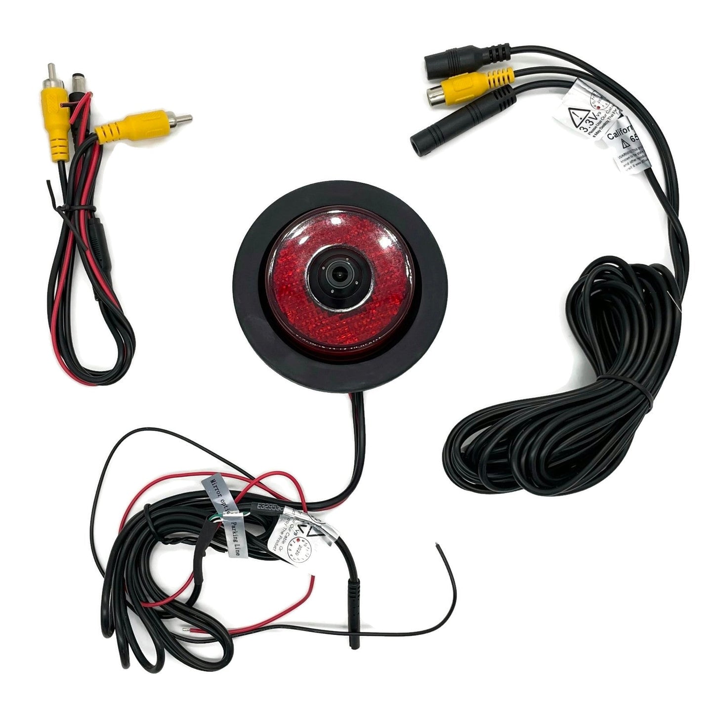 Universal Service Body Truck Bed Reflector Reverse Backup camera w/ Optional Parking lines