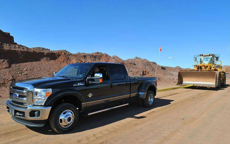 Integrated Reverse Logo Emblem Camera Viewing System for 2013-2015 Ford F-350 4.2" Screen - Ensight Automotive Solutions -