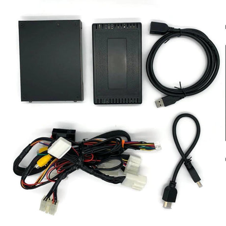 Smartphone integration kit hardware for select 2014-2019 Toyota vehicles, shown as a product photo