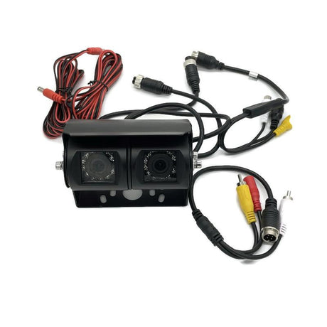 Universal R.V. Adjustable Reverse Backup Parking Rear View Front Dual Camera - Ensight Automotive Solutions -